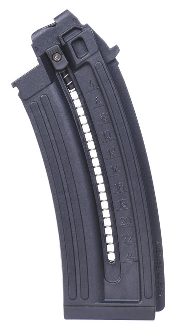 Mauser AK47 Rimfire Magazine 22 LR, Black, Fits Mauser AK-47, 24rd