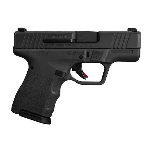 SAR SAR9 SC Gen2 Compact Frame 9mm, 3.3" Barrel, Black, Interchangeable Backstrap, 15rd