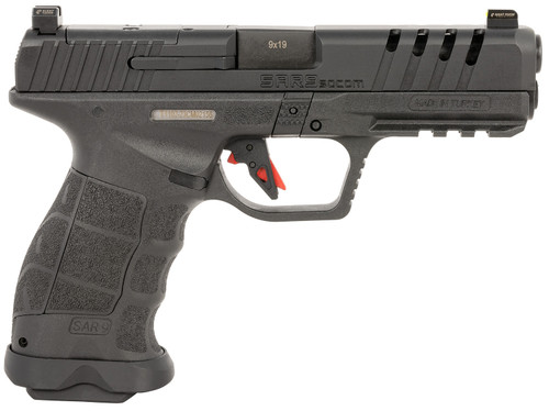 SAR USA SAR9 SOCOM 9mm, 5.2" Black, Optic Ready, 21rd