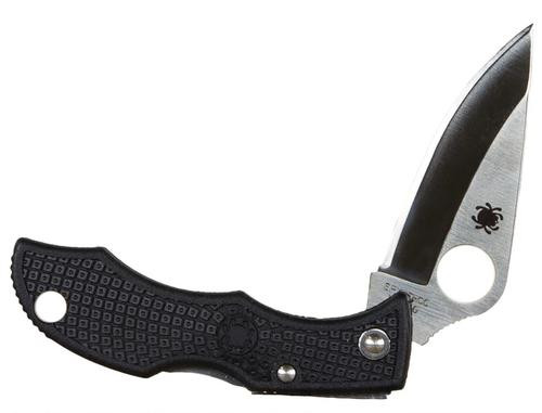 Spyderco Ladybug 3 Folding Knife, 1.938" Plain Modified Clip Point Black