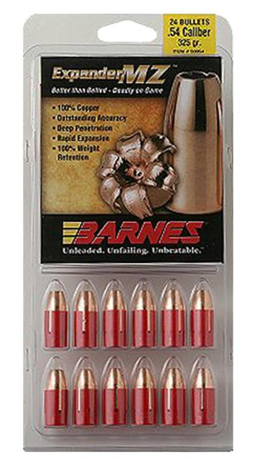 Barnes 45162 Muzzleloader 50 Black Powder Expander MZ 300gr, 24Pk