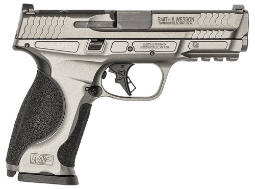 Smith & Wesson M&P M2.0 9mm, 4.63" Barrel, Gray Frame, Black Grip, No Safety, 10rd