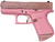 Glock 43x MOS 9mm, 3.41" Barrel, Glamour Mock Up, Pink Frame, 10rd
