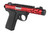 Ruger Mark IV 22/45 Lite 22 LR, 4.4" Threaded Barrel, Red Barrel, Black Frame, 10rd