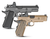 Springfield 1911 TRP AOS 45 ACP 5" Match Grade Barrel, Coyote Brown Cerakote Optic Ready/Serrated Slide & Frame w/Beavertail & Picatinny Rail, VZ Hydra G10 Grip, 3 8 Rd Mags