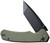 Civivi Knives Brazen 3.46" Folding Plain Black D2 Steel Blade, Olive Drab Green Textured G10 Handle