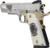 Girsan MC1911S Liberador 38 Super, 5" Barrel, Polished, Silver, Gold, Engraved Ivory , Beavertail, Rail, Tactical Rear, Fixed Front, 10rd