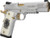Girsan MC1911S Liberador 38 Super, 5" Barrel, Polished, Silver, Gold, Engraved Ivory , Beavertail, Rail, Tactical Rear, Fixed Front, 10rd