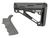 Hogue AR15 OverMolded Collapsible Buttstock Black Synthetic & Slate Gray OverMolded Rubber Stock Slate Gray Rubber Finger Grooved Grip, Mil-Spec Buffer Tube (Tube Not Included)