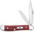 Case Peanut Medium 2.10"/1.53" Folding Clip Point/Pen Plain Mirror Polished Tru-Sharp SS Blade Corn Cob Jigged Old Red Bone Handle