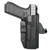 Rounded Gear Paddle Holster Outside Waistband Black Carbon Fiber Kydex Fits Glock 17