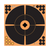 Allen EZ Aim Adhesive Paper Splash Shooting Targets Crosshair Bullseye Paper Bullseye Crosshair Black/Orange 12 Per Pkg