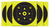 EZ-Aim Splash Reactive Target Bullseye Paper 12" x 12" Black/Yellow 12 Per Pack