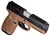 Taurus G3 Full Size Frame 9mm 15rd,4" Stainless Steel Barrel, Black Stainless Steel Serrated Slide, Brown Polymer Frame Picatinny Rail