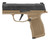 Sig Sauer P365X Micro-Compact Frame 9mm 12rd 3.10" Steel Barrel, Optic Ready Serrated Slide, Coyote Tan Stainless Steel Frame