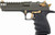 Magnum Research Desert Eagle Mark XIX L5 50 AE 7+1 5" Stel Barrel, Mil-Spec Green Cerakote w/Picatinny Rail Slide, Gold Controls, Black Hogue Rubber Grip