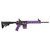 Tippmann Arms Company M4-22 LTE Accent 22 LR, 16" Threaded Barrel, Matte Black, Purple Accents, Composite Free Float Handguard, Front/Rear Flip Sights, M4 Collapsible Stock, 10rd