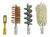 Kleen-Bore Bore Cleaner Brush and Mop Set, Standard #8-32 Thread, Fits 12 Ga, 4 Piece - Brass Patch Holder, Bronze Bore Brush, Cotton Bore Mop, Tornado Brush