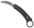 CobraTec Knives Karambit 2.75" Folding Plain Stonewashed D2 Steel Blade, 5.88" Black Anodized Finger Ring Aluminum Handle