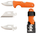 Cold Steel CS-40AL Click-N-Cut Hunter 2.50" Fixed Bowie/Gut Hook/Plain/Serrated Satin 420J2 SS Blade/Orange ABS Handle