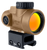 Trijicon MRO SD, Red Dot, 25mm Objective, 2 MOA Dot, Anodized Finish, Coyote Brown, Full Co-Witness Mount