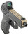 Kel-Tec P17 w/Optic Bundle Exclusive Compact 22 LR 16+1 3.80" Barrel, Tan Cerakote Slide, Black Frame w/Picatinny Rail, Viridian RFX-11 Green Dot