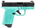 Gforce Arms Rapture 9mm, 3.25" Barrel, Black Cerakote Steel Optic Cut/Serrated Slide, Robin Egg Blue Cerakote, Shield RMSc/RMR Footprint, 12rd