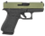 Glock G43x 9mm, 3.41" Barrel, Bayou Green Slide, Black Textured Grip, 10rd