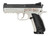 CZ Shadow 2 Comapct 9mm, 4" Barrel, Polished, Black Slide, Silver, Serrated Rear, Fiber Optic Front, Optics Ready, Manual Safety, 2x15rd Mags
