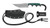 CRKT Minimalist Katana Knife, 3.56" Bead Blasted 8Cr13MoV Blade, Green Handle, Sheath