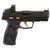 Sig P322 ROSE Compact 22 LR, 4" Threaded Barrel with 1/2x28 Adapter, Matte Finish, Black with Rose Gold Accents, Fiber Optic Sights, ROMEO-RS ROSE Optic, 20rd,