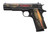 Tisas Arms 1911 Spartan Full Size 45 ACP 7rd 5" Distressed Multi-Color Cerakote Serrated Slide & Carbon Steel Frame Beavertail, Aluminum Cerakote Engraving Grip