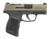 Sig P365 Micro-Compact 9mm 10rd,3.10" Black Barrel, Moss Green Stainless Steel Optic Ready/Serrated Slide, Black Alloy Frame Accessory Rail, Textured Grip, RMSc Footprint