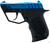 Taurus 22TUC Micro-Compact Frame 22 LR 9rd, 2.50" Polished Blue PVD Steel Tip-Up Barrel, Blue PVD Serrated Stainless Steel Slide, Black Polymer Frame, Black Polymer Grip