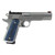 Colt's Manufacturing Gold Cup Trophy, 1911, Steel Frame , 9mm, 5" Barrel, Polished, Silver, Blue G10 Grips, Black Serrated Rear Sight, Fiber Optic Front Sight, Manual Safety, 8rd
