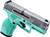 Taurus GX2 9mm, 3.38" Barrel Length, Matte Silver and Cyan, Manual Safety, White Dot Front Sight with Drift Adjustable Rear Sight, 2x10rd Mags