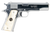 Iver Johnson 1911 38 Super 8rd,5" Stainless Steel Barrel, Bright Polish Chrome Stainless Steel Serrated Slide, Pearl Grip