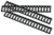 ERGO Low Profile Rail Cover, Long - Eighteen Slot Black 3 pack