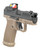 CANIK METE MC9 Prime MO1 Optic 9mm, 3.64" Comp Barrel, Blast Chamber, Flat Dark Earth, Black Slide, Night Sights, 2x17rd Mags