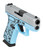 Glock G43X 9mm 15rd, 3.41" Turquoise Flowers