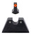 Trijicon Suppressor/Optic Height HD XR Night Sight Set, Fits Glock 17/19/17L/22/23/26/27/45/19X, Green Tritium with Orange Outline Front, Green Tritium with Black Outline U Notch Rear