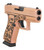 Glock 43X, 9mm, 3.41" Barrel, Rose Gold, Black Floral Pattern, 15rd