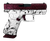 Glock 43X, 9mm, 3.41" Barrel, Optic Ready, Black Cherry Glitter Slide, Black & White Paisley Frame, 15rd