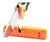 Ruko Safe-Sharp Carbide and Ceramic Pocket Knife Sharpener, Safety Orange