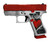 Glock 43X, 9mm, 3.41" Barrel, Optic Ready, Red Glitter Slide, White Queen of Hearts Frame, 15rd