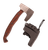 Stroup Knives Viking Tomahawk, 3" Blade, 1095 Carbon Steel, Acid Etched, Wood Handle, Kydex Sheath