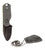 Police Security Mate Fixed Blade Knife, 1.2" Drop Point 3Cr13MoV Blade, Black Textured G10 Handle