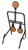 Caldwell Resetting Handgun Resetting Steel Target Black/Orange Circle Illustration Impact Enhancement Motion 3.50"