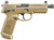 FN FNX-45 Tactical, DA/SA, Full Size Pistol, 45 ACP, 5.3" Threaded Barrel, Polymer Frame, Flat Dark Earth, Suppressor Height Night Sights, 10Rd, 2 Magazines, Fired Case, Manual Safety, Optics Ready