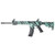 Smith & Wesson M&P15-22, AR, 22 LR, 16.5", Robin's Egg Blue Platinum Camo Finish, 6 Position Collapsible Stock, Threaded, 25rd, Flip Up Front and Rear